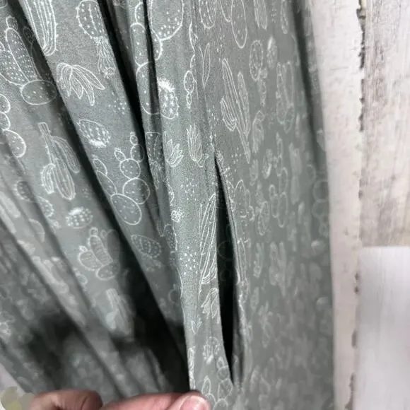 Latched Mama Tank Sleepwear Dress – Succulent Cactus Print – Size 6–18 w Pockets - Picture 5 of 7